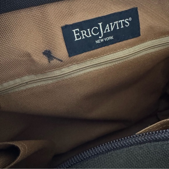 Vintage Eric Javits Brown Tan Tote Bag Rare - Picture 15 of 16